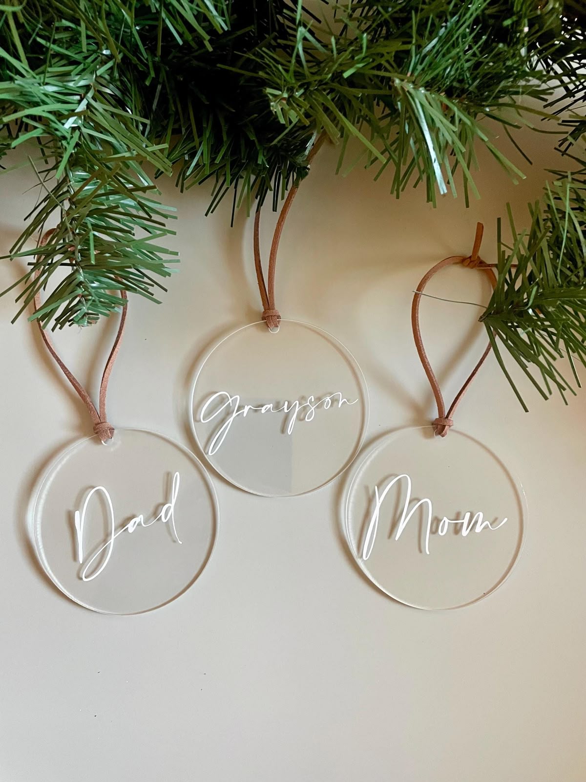 Personalized 6 Pack Tree Ornaments