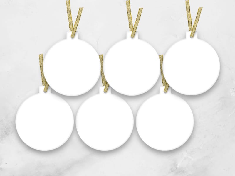 Personalized 6 Pack Tree Ornaments