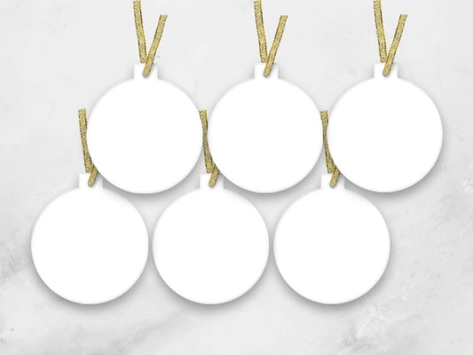 Personalized 6 Pack Tree Ornaments