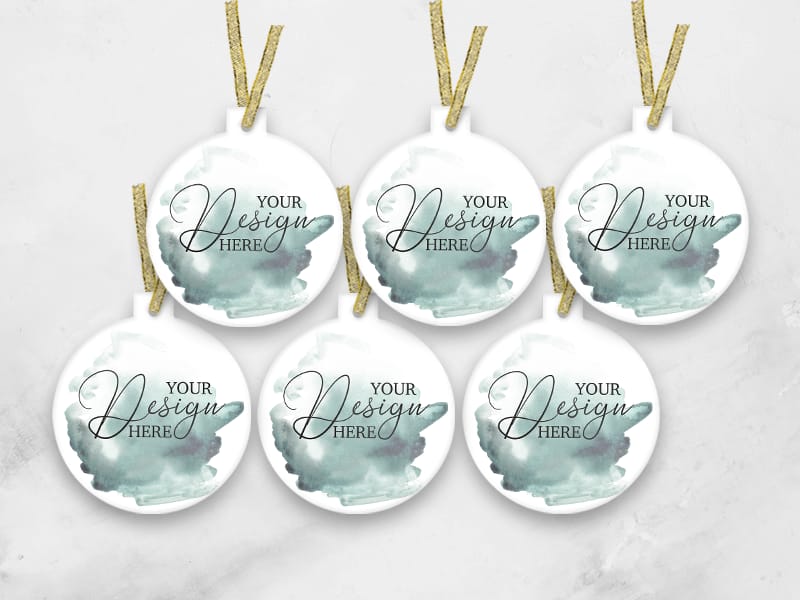 Personalized 6 Pack Tree Ornaments